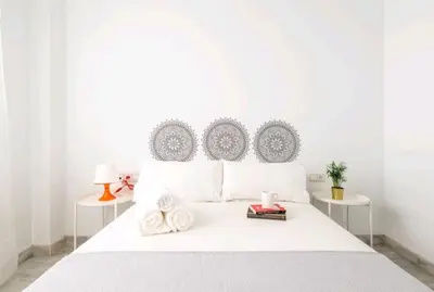 Cama o camas de una habitación en Casa de la Alameda
