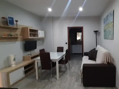 Una televisión o centro de entretenimiento en Apartamentos Maquinista