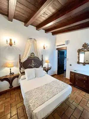 Cama o camas de una habitación en Hostal Servilia