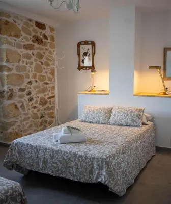Cama o camas de una habitación en Alojamiento rural La Granja de Las Monjas