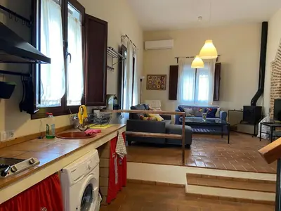 Zona de estar de Dúplex con piscina en centro Cazalla