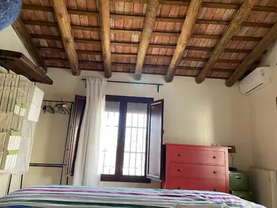 Cama o camas de una habitación en Dúplex con piscina en centro Cazalla
