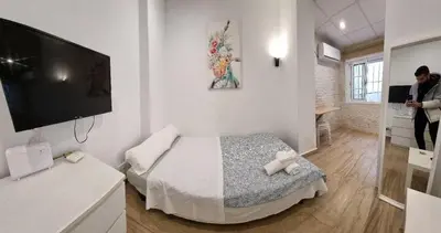 Cama o camas de una habitación en Mini Estudio Sevilla Centro