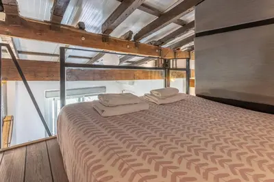 Cama o camas de una habitación en Estudio Feria Sevilla - Vacacional Sevilla