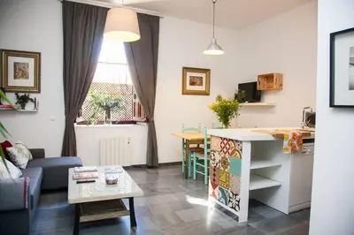 Zona de estar de BEAUTIFUL SILENT APARTMENT Private Parking