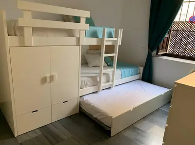Cama o camas de una habitación en BEAUTIFUL SILENT APARTMENT Private Parking