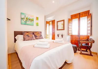 Cama o camas de una habitación en CASA EL RINCONCITO