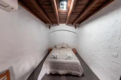 Cama o camas de una habitación en Casa Rural El Palomeque