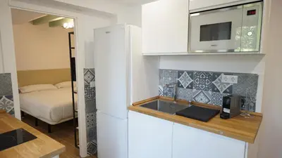 Cama o camas de una habitación en Cardenal Cervantes III