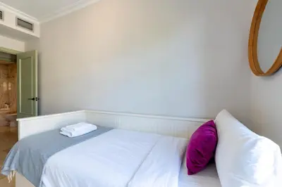 Cama o camas de una habitación en Amador Apartamento Familiar Centro PARKING Amador de los Rios