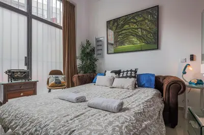 Cama o camas de una habitación en Magnifico apartamento de diseño centro Sevilla