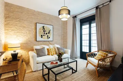 Zona de estar de Luxury and cozy- 1Bd 1Bth- Las Setas