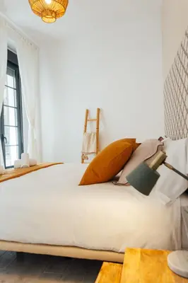 Cama o camas de una habitación en Luxury and cozy- 1Bd 1Bth- Las Setas