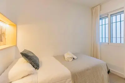 Cama o camas de una habitación en Apartamento La Luna de Villaceballos con PARKING GRATUITO