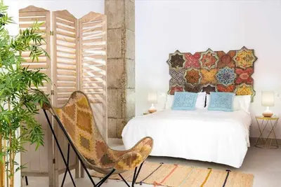 Cama o camas de una habitación en MonKeys Apartments PinoLoft Nuevo Torneo