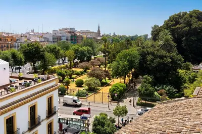 Vista general de Sevilla o vista desde el apartamento