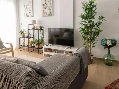 Una televisión o centro de entretenimiento en La Casa de Nano