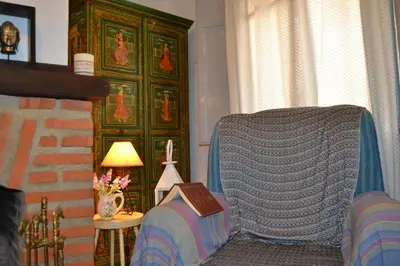 Zona de estar de Nidal del Búho Casa Rural