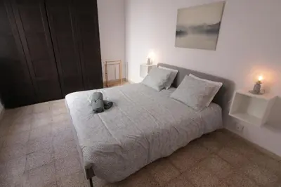 Cama o camas de una habitación en La Regaora apartamento