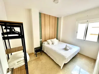 Cama o camas de una habitación en San Fernando de la Ribera