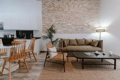 Zona de estar de One&Lux Puñonrostro Bright Minimalist Central Home