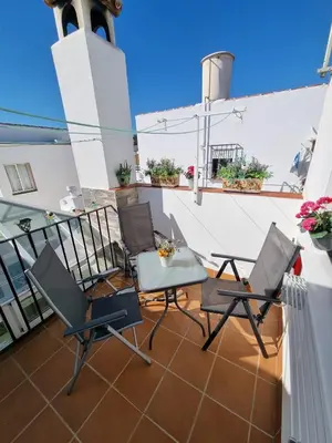 Un balcón o terraza de Casa de los abuelos 6 personas