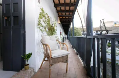 Un balcón o terraza de Apartamento en monumento histórico nacional Corral del Conde-duque de Olivares