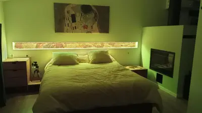 Cama o camas de una habitación en Casa Relojero