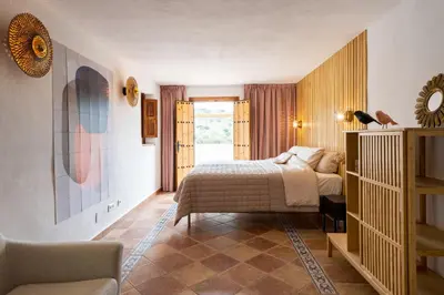 Cama o camas de una habitación en Finca Fabulosa - Nudist Resort - Adults Only