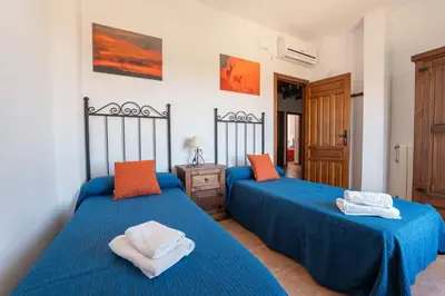 Cama o camas de una habitación en Casa Mirador de los Tomillos