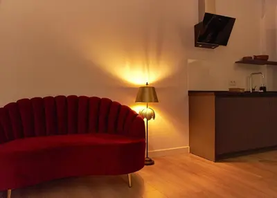 Una televisión o centro de entretenimiento en Cosy apartment in Córdoba, city view, 32 sqm, balcony