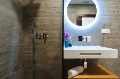 Un baño de Acogedor Apartamento José Laguillo.