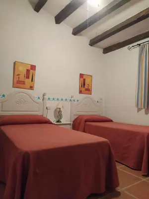 Cama o camas de una habitación en Casa Rural Alamillo