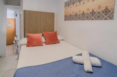 Cama o camas de una habitación en Calleja La Pimentera