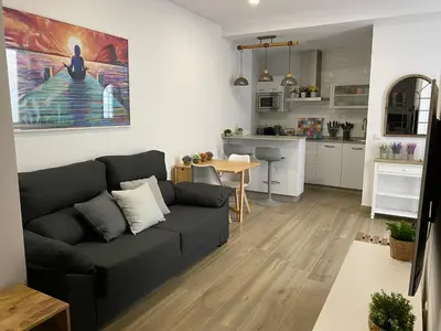 Una cocina o zona de cocina en LA SUITE DES COULEURS - Apartamento en pleno centro de Córdoba