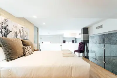 Cama o camas de una habitación en Dúplex Florida II