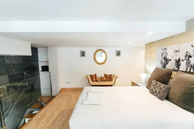 Cama o camas de una habitación en Dúplex Florida II