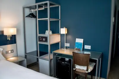 Cama o camas de una habitación en Hotel Santa Eulalia