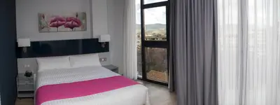 Cama o camas de una habitación en Hotel Santa Eulalia