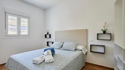 Cama o camas de una habitación en Villa Vista Hermosa Olvera by Ruralidays