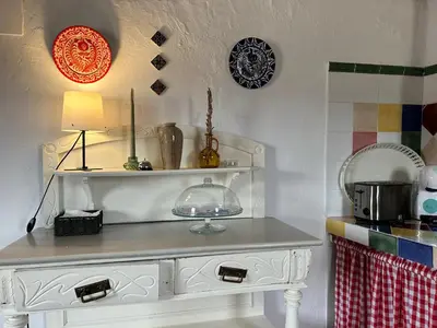Una cocina o zona de cocina en Las casillas de la Villa ALEGRÍAS