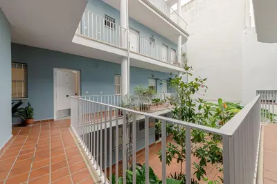 Un balcón o terraza de ISG Apartments Bécquer Free Parking inside the building