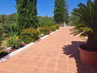 Jardín al aire libre en Casa rural Villa Manuela