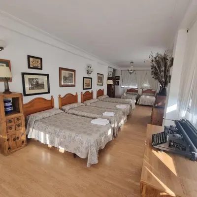 Cama o camas de una habitación en Finca Rural La Cañera 16 huéspedes