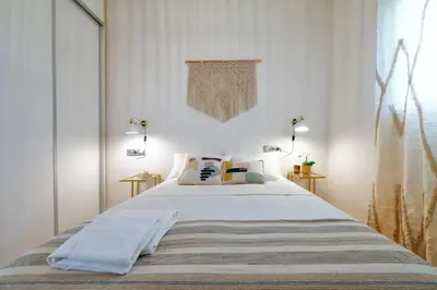 Cama o camas de una habitación en Apartamento cerca de la MEZQUITA DE CORDOBA & FREE PRIVATE PARKING