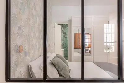 Cama o camas de una habitación en Loft en Centro Histórico con bicis gratis