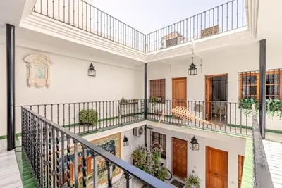 Un balcón o terraza de Loft en Centro Histórico con bicis gratis