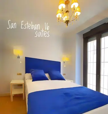 Cama o camas de una habitación en SUITES SAN ESTEBAN 16 Real