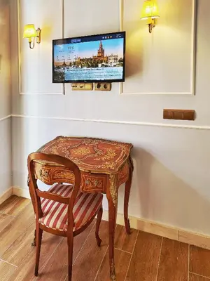 Una televisión o centro de entretenimiento en SUITES SAN ESTEBAN 16 Real