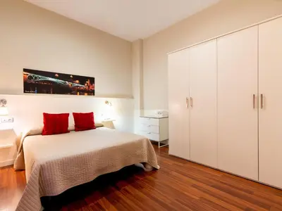 Cama o camas de una habitación en Green-Apartments Lumbreras